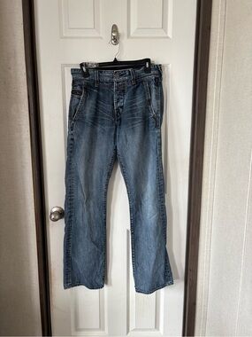 Men's Straight-Leg Jeans in Medium Wash Blue